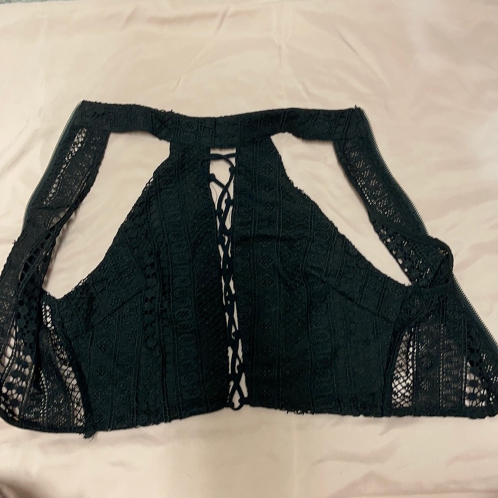NWOT LF Rumor Boutique High Neck Crop Tank.